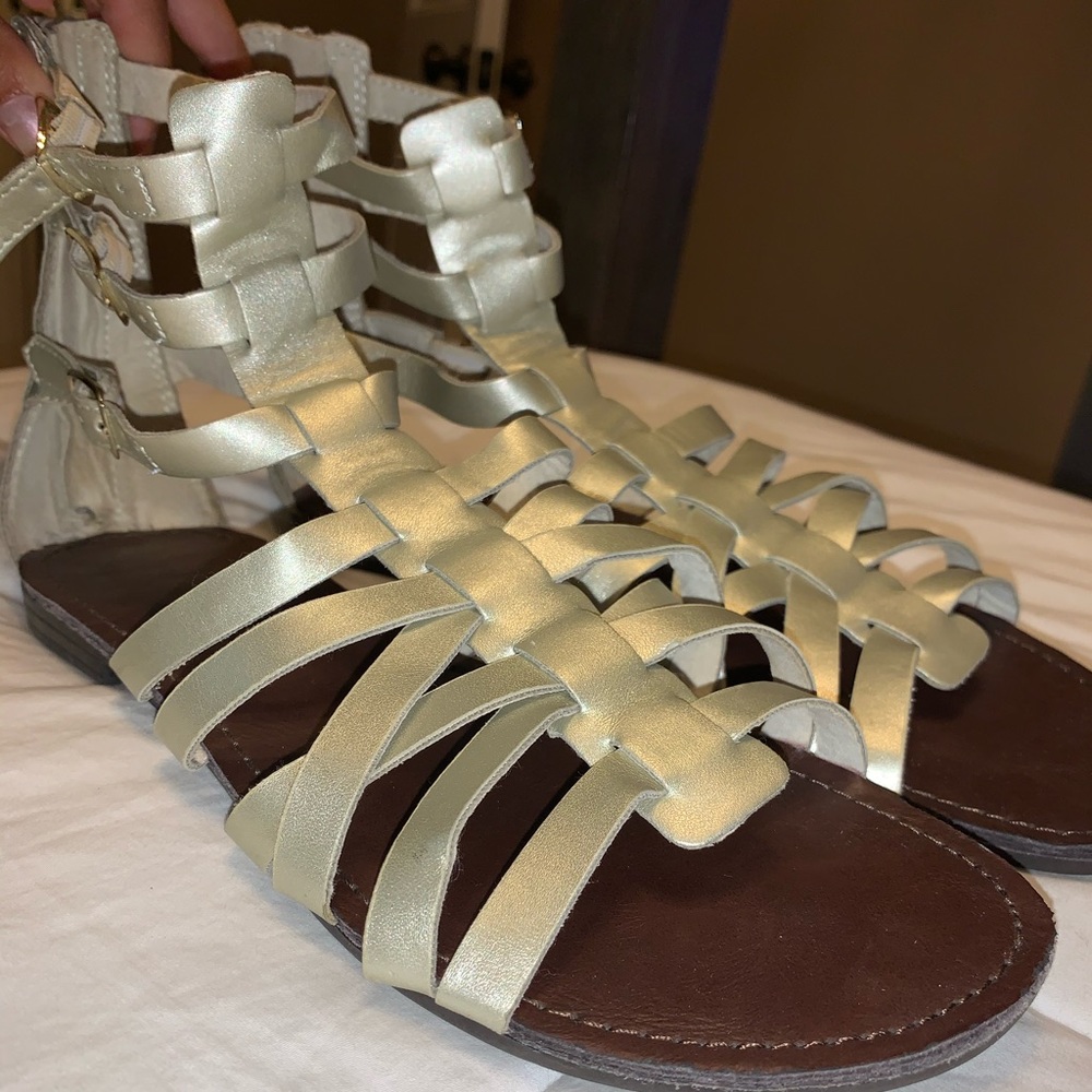Gold gladiator Sandals